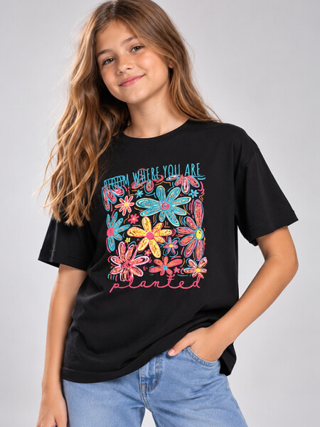 T-SHIRT N.SAILS 3447 M.C NIÑA NEGRO