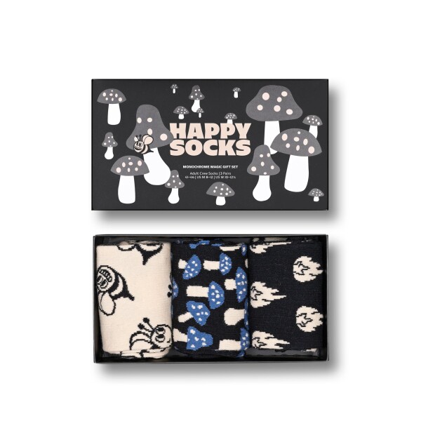 Happy Socks Medias Pack De 3 Pares Regalo - Monochrome Magic Happy Socks Medias Pack De 3 Pares Regalo - Monochrome Magic