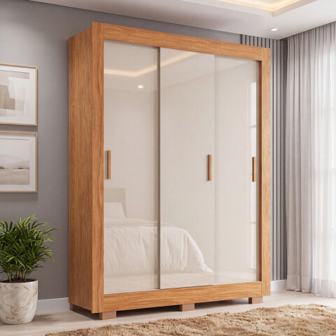 Ropero Lucca 148 cm 3 Puertas Corredizas Ropero Lucca 148 cm 3 Puertas Corredizas