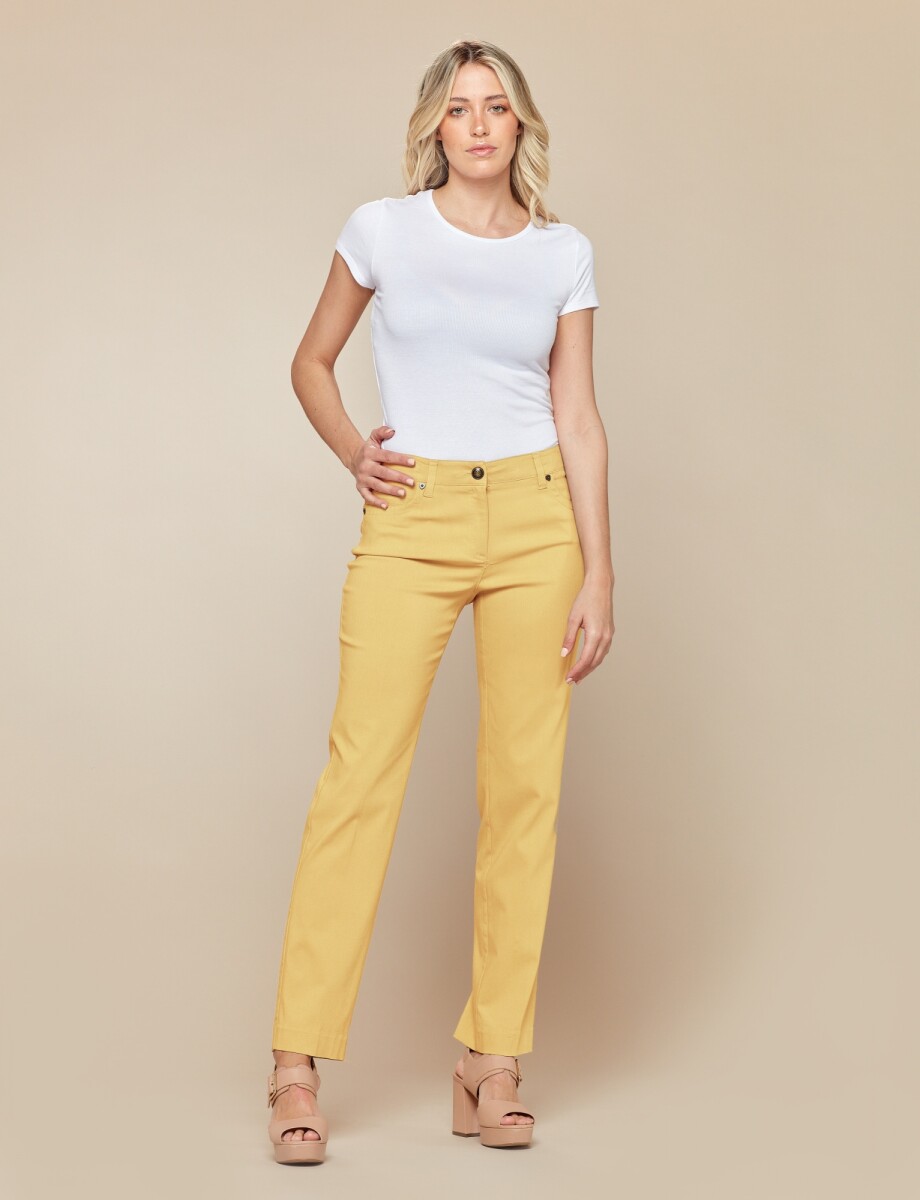 Pantalon Slim - Amarillo 
