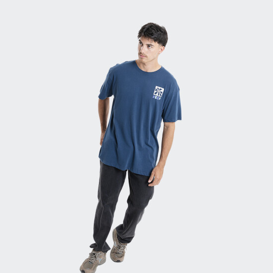 Remera Reef Over Sized Printed Azul