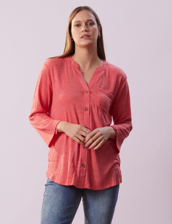 Blusa Botones CORAL