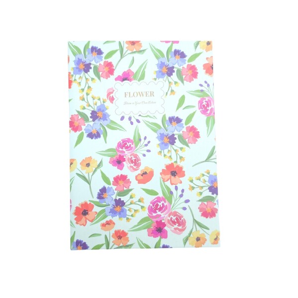 Cuaderno floreado verde