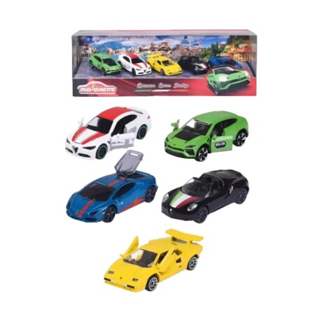 Pack x5 Autos de Metal c/caja de regalo dream cars Italy