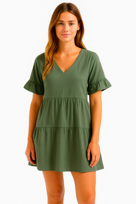 Vestido Kaleu Verde Azulado