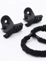 BROCHES Y COLEROS PACK X 4 NEGRO