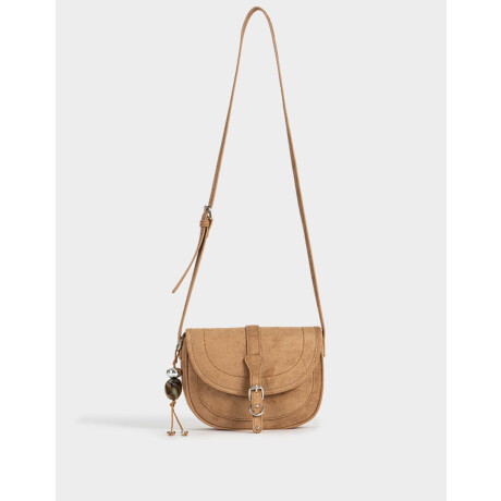 Bandolera Suede Uva Marron Camel