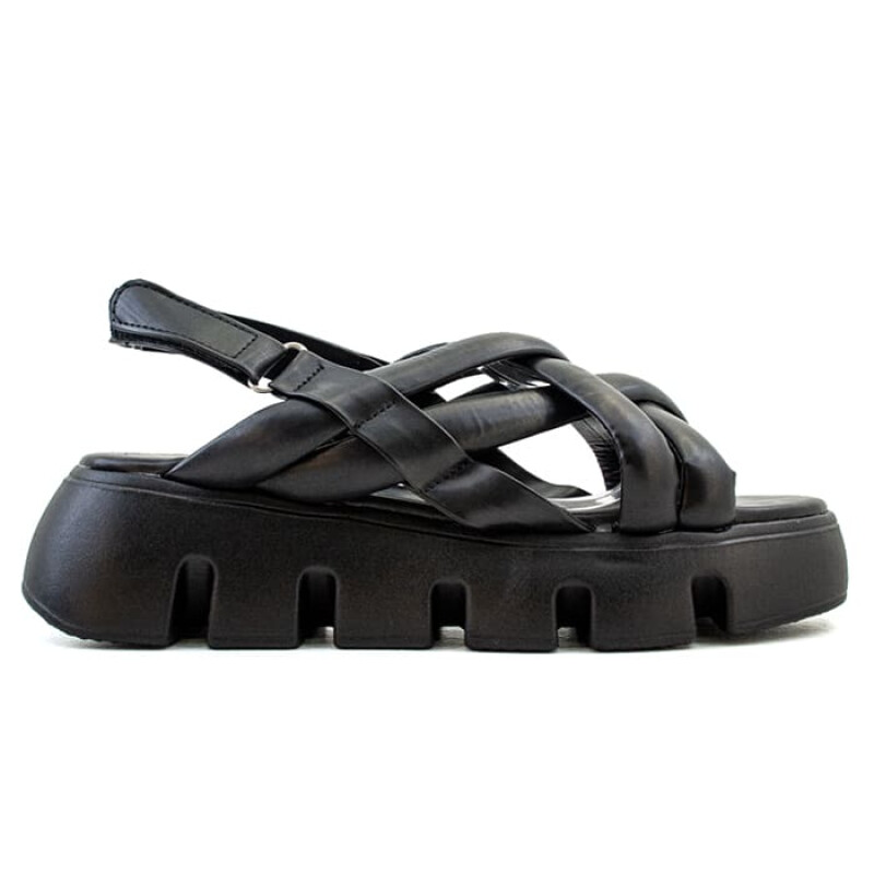 Sandalias Chill Sunday tiras trensadas de Mujer 2088-1 Negro