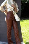 Leather Jeans Caramel