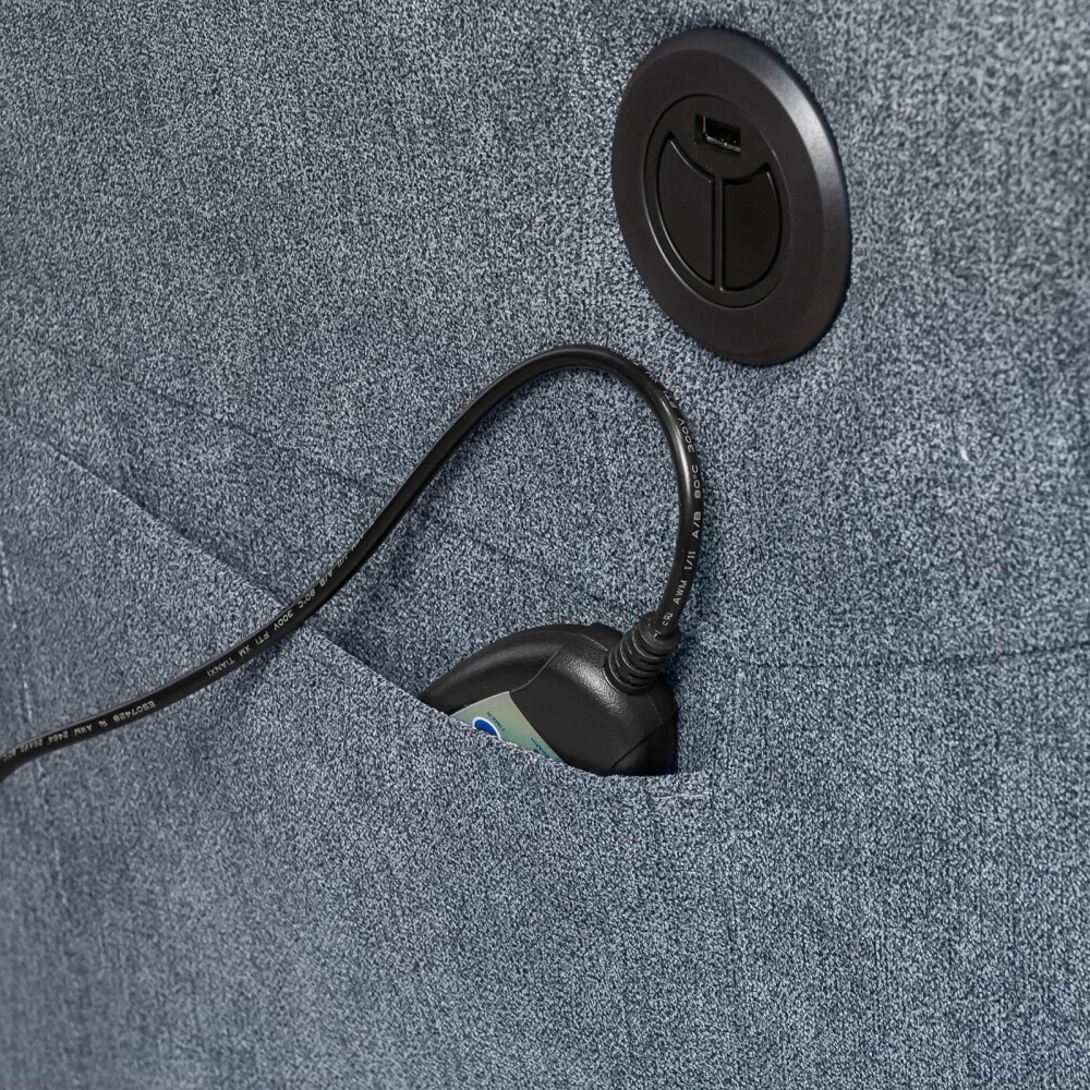 SOFÁ RECLINABLE MULTIFUNCIÓN 1 CUERPO TELA GRIS ATIKA