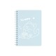 Cuaderno espiral animales A6 celeste