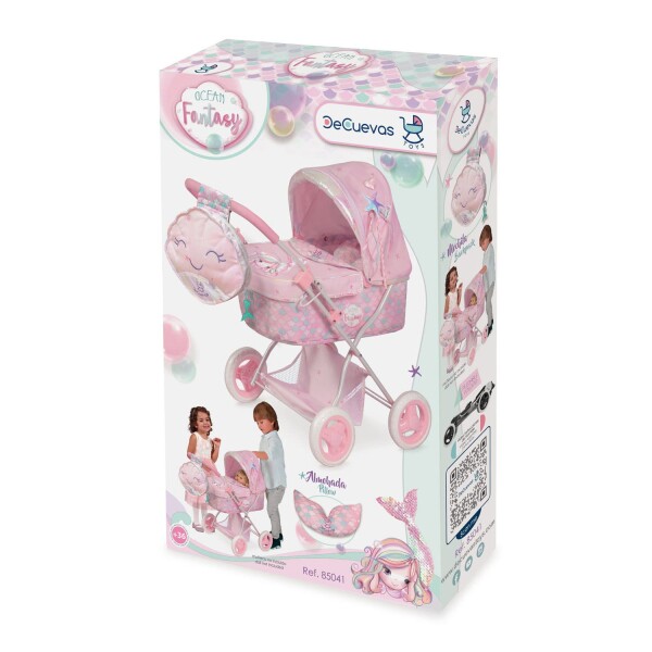 Coche Muñeca De Cuevas Bolso Almohada Plegable Ocean Fantasy Variante Color Rosa