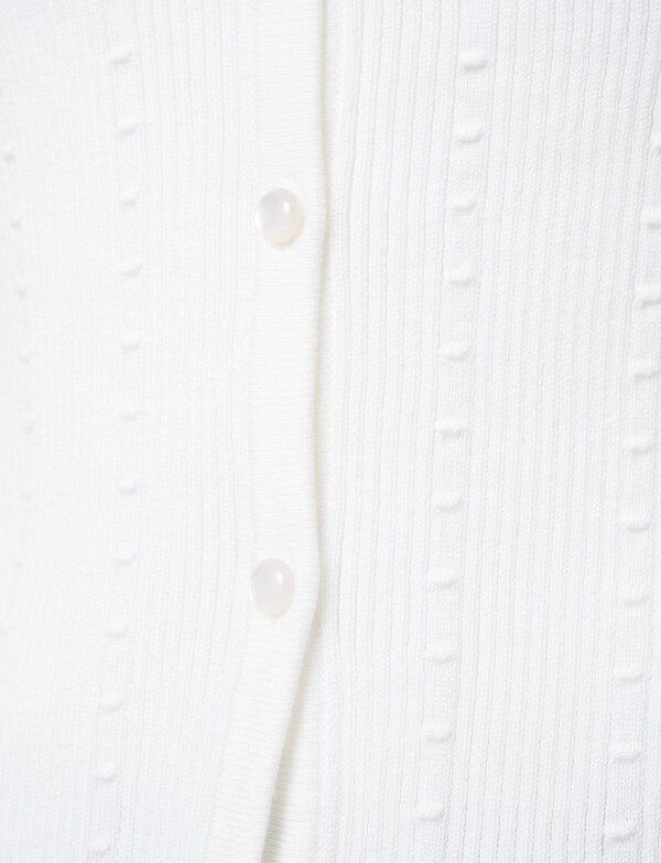 Cardigan Tejido Texturado CRUDO