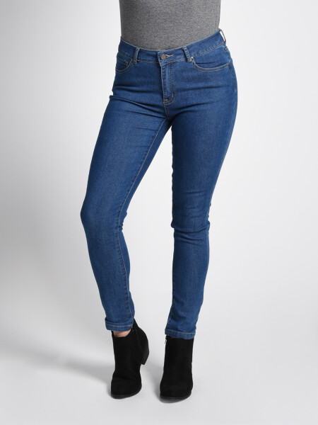 Pantalón chupin de jean Azul Claro
