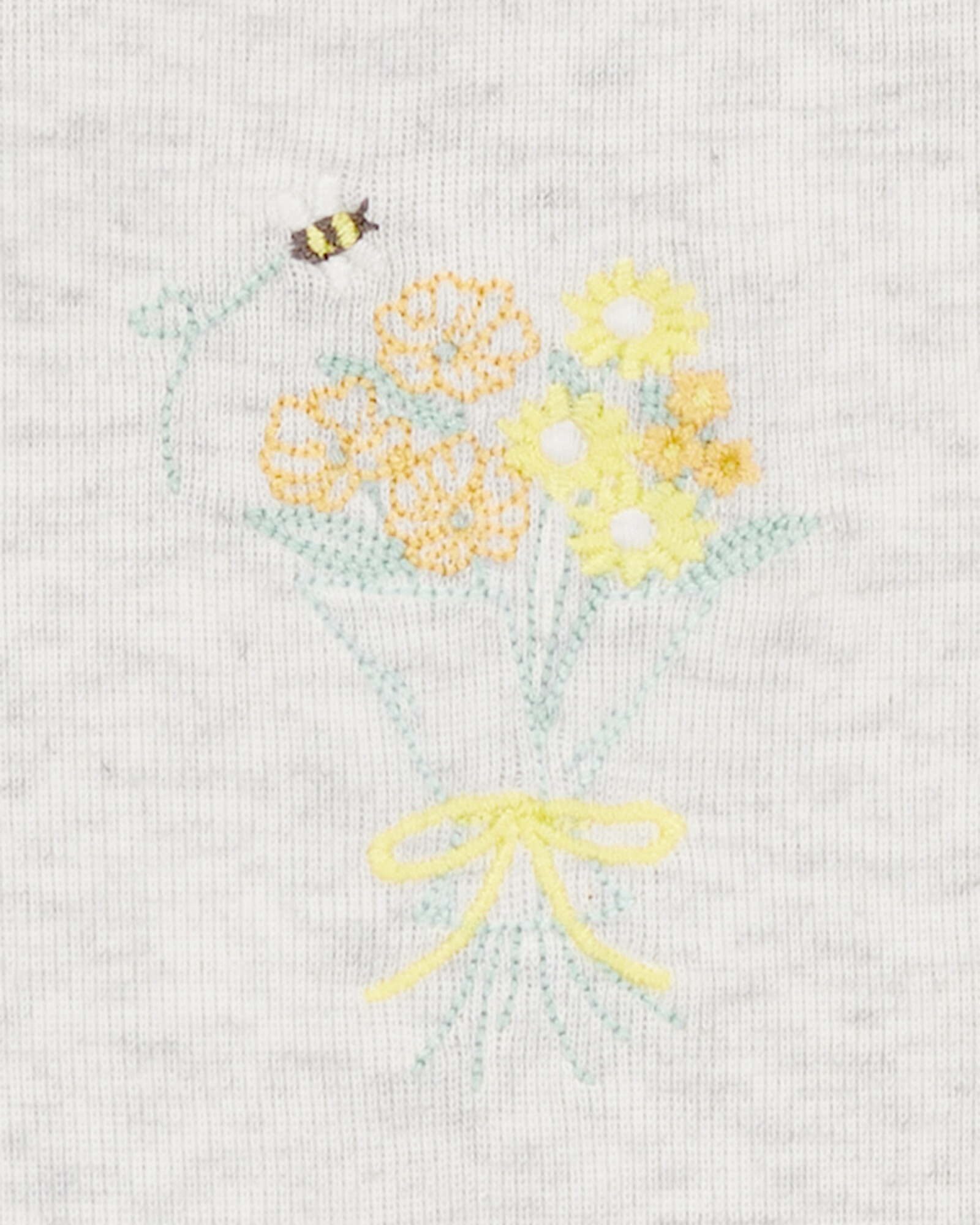 Set tres piezas de algodón, pantalón y dos bodies, diseño floral Sin color