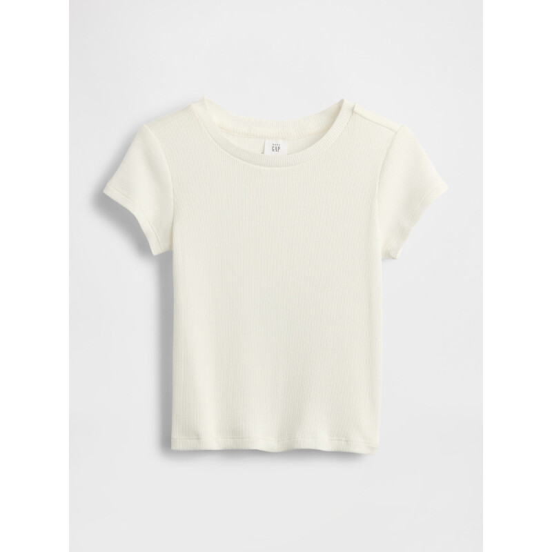SS POINTELLE BTN FRNT TEE NEW OFF WHITE