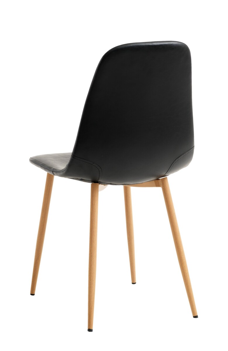 Silla de comedor JONSTRUP polipiel negro 