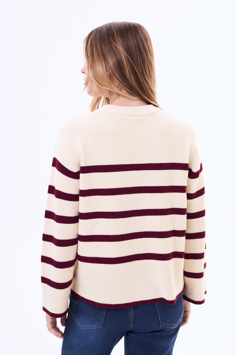 Buzo tejido Noja Bordeaux