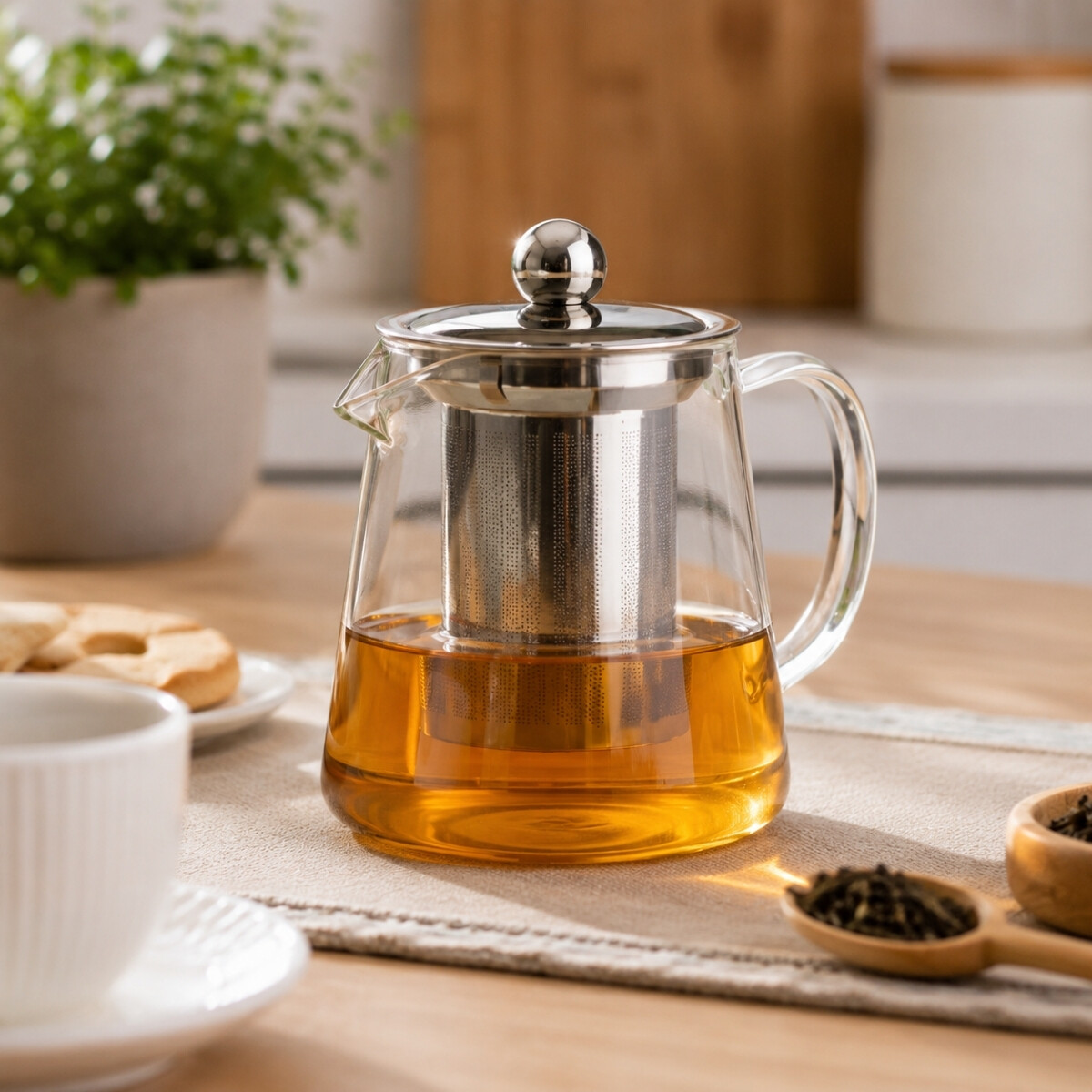 Tetera Infusora 600 ml Borosilicato Ibili 