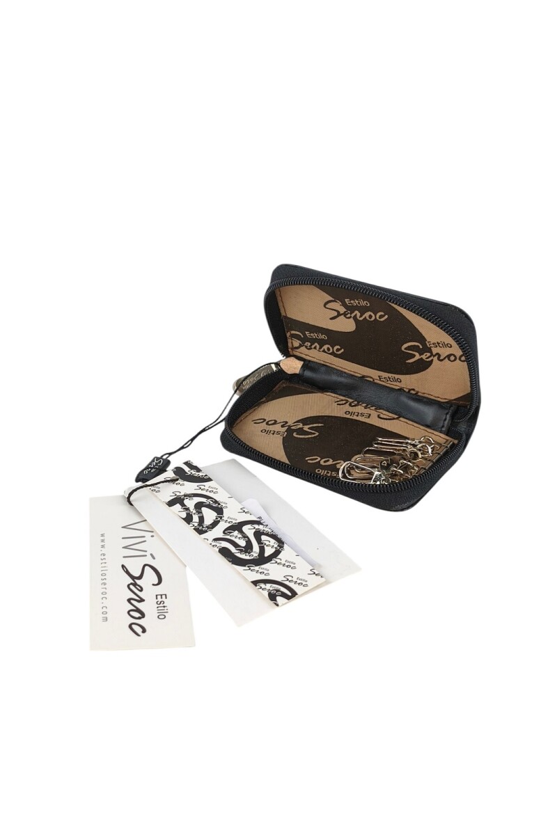 Pota llaves con cierre Marrón