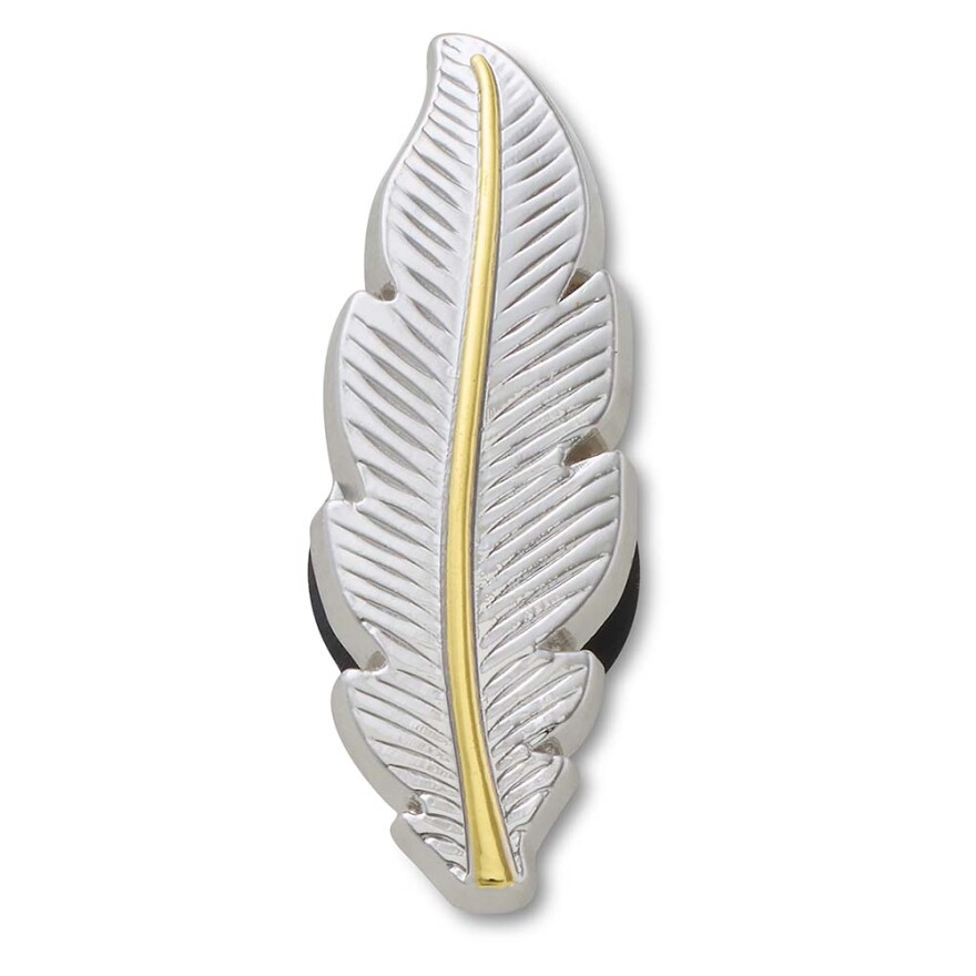 Jibbitz Silver and Gold Feather Multicolor