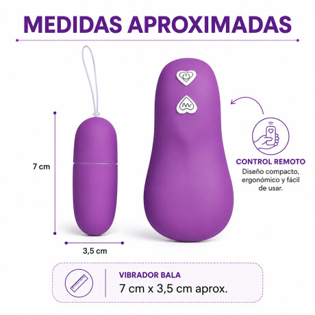 Huevo Vibrador Con Control Remoto Violeta