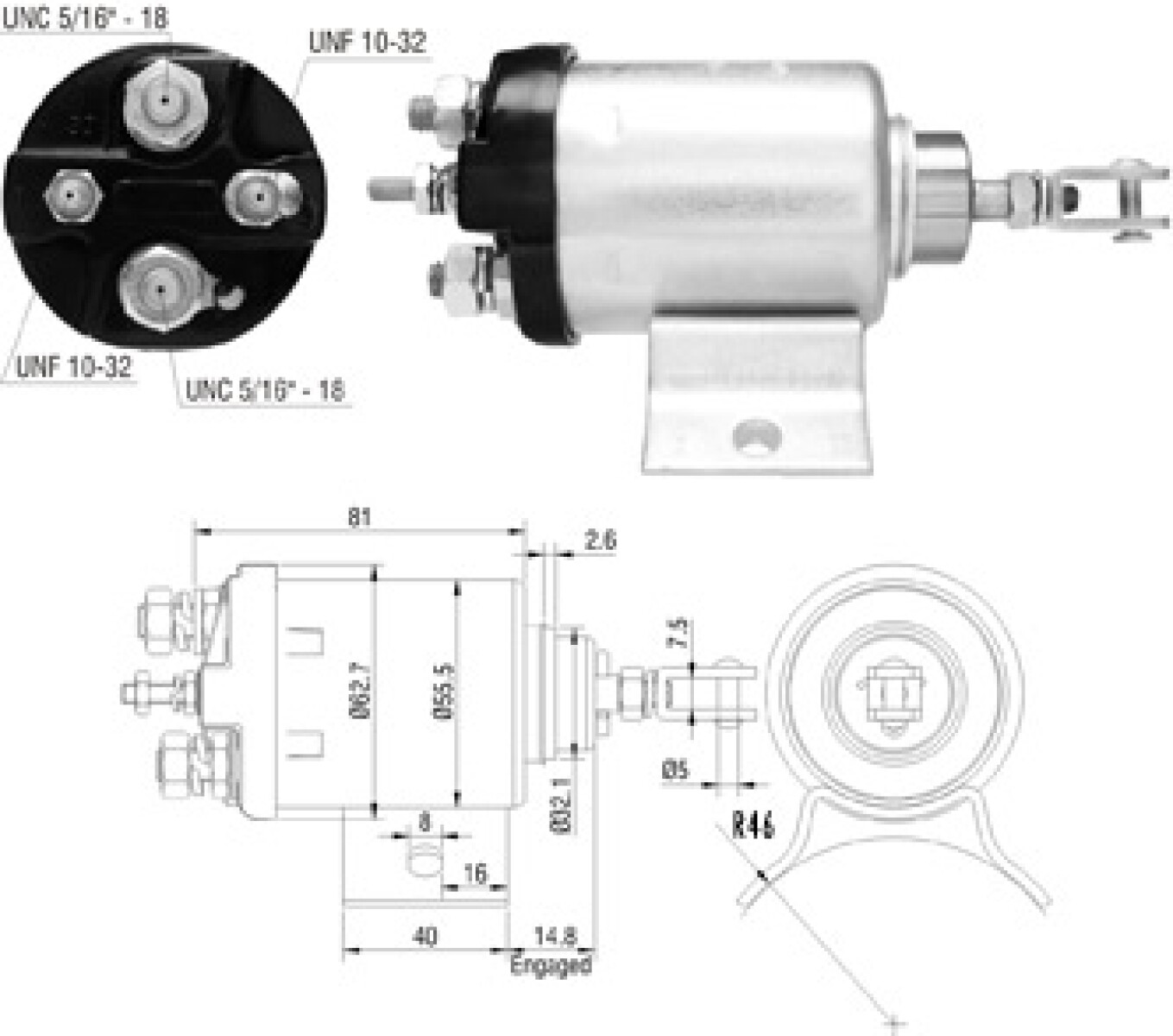 AUTOMATICO DE ARRANQUE FORD JEEP WILLYS F75 RURAL FORD F100 2.3 24V WAPSA ZM 