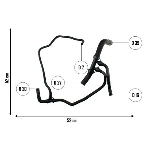 CAÑO FIAT INF RADIADOR PALIO SIENA FIRE C/AA 1.0 1.3 1.4 8V - CAÑO FIAT INF RADIADOR PALIO SIENA FIRE C/AA 1.0 1.3 1.4 8V -