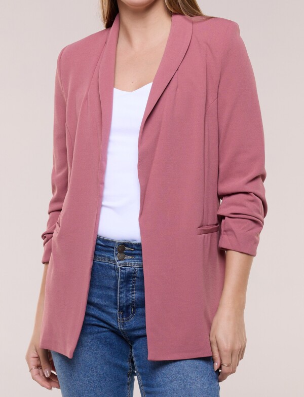 Blazer Crepe Manga Fruncida ROSA