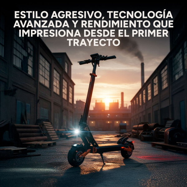 Scooter Monopatín Eléctrico Gogreen Punch Motor 1000w 60km/h Color Negro