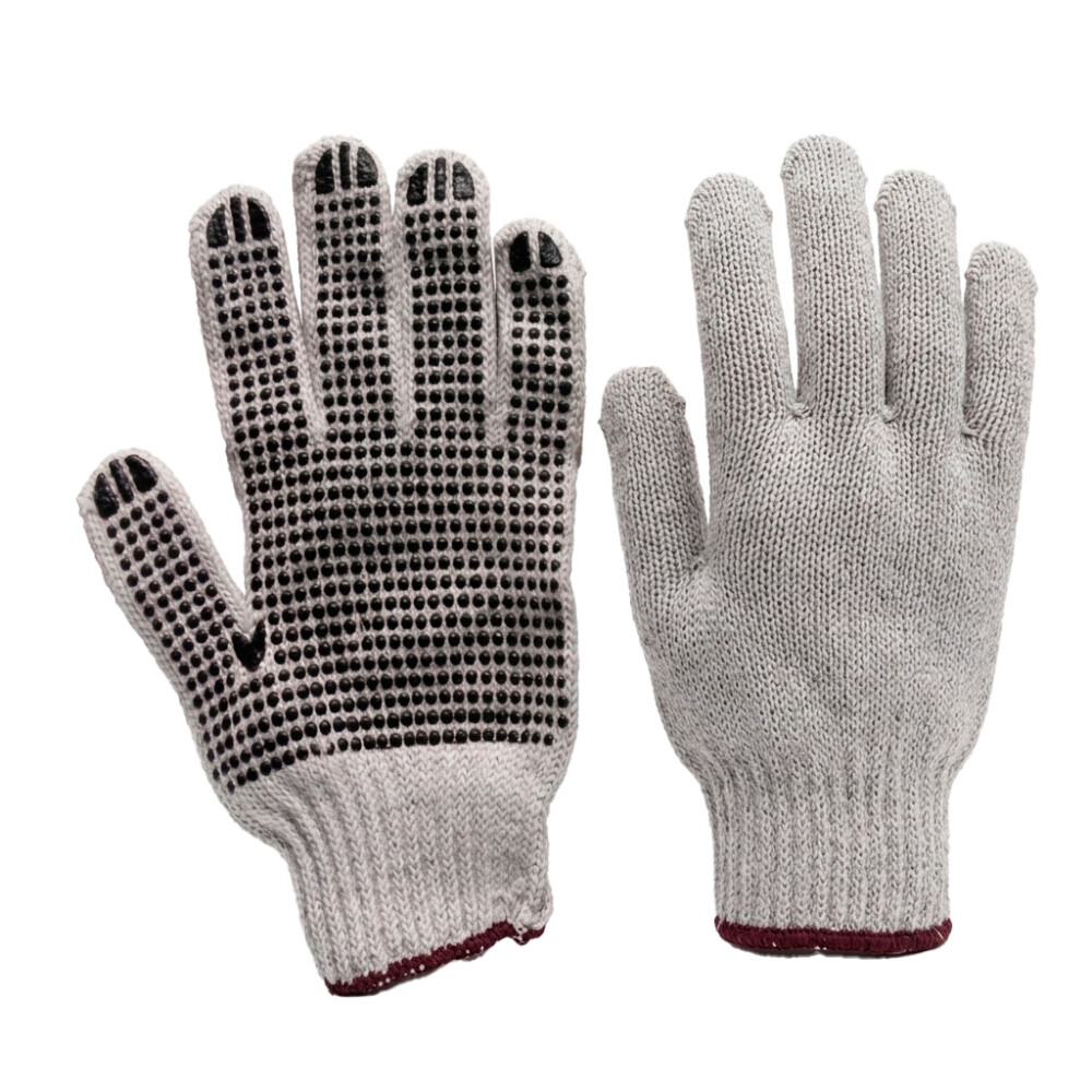 PACK 5 PARES DE GUANTES ALGODÓN C/PUNTOS PVC Pack 5 Pares De Guantes Algodón C/puntos Pvc