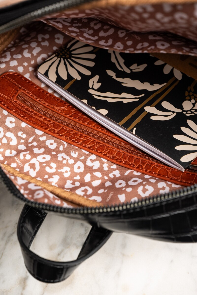 Mochila Midi Combinada Negro