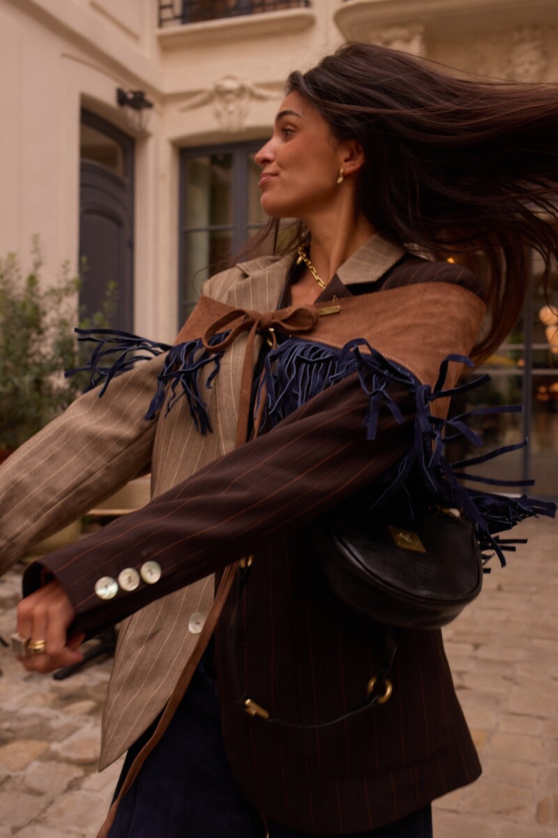 Folk Leather Culero Topo / Azul