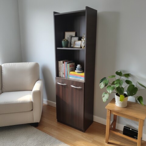 [OUTLET] Mueble Armado Multiuso Estantería Biblioteca Marrón con 2 Puertas [SOLO RETIRO EN EL LOCAL] [OUTLET] Mueble Armado Multiuso Estantería Biblioteca Marrón con 2 Puertas [SOLO RETIRO EN EL LOCAL]