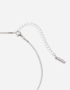 Collares Largos Collar Con Dije Ovalado - Plateado Rodio