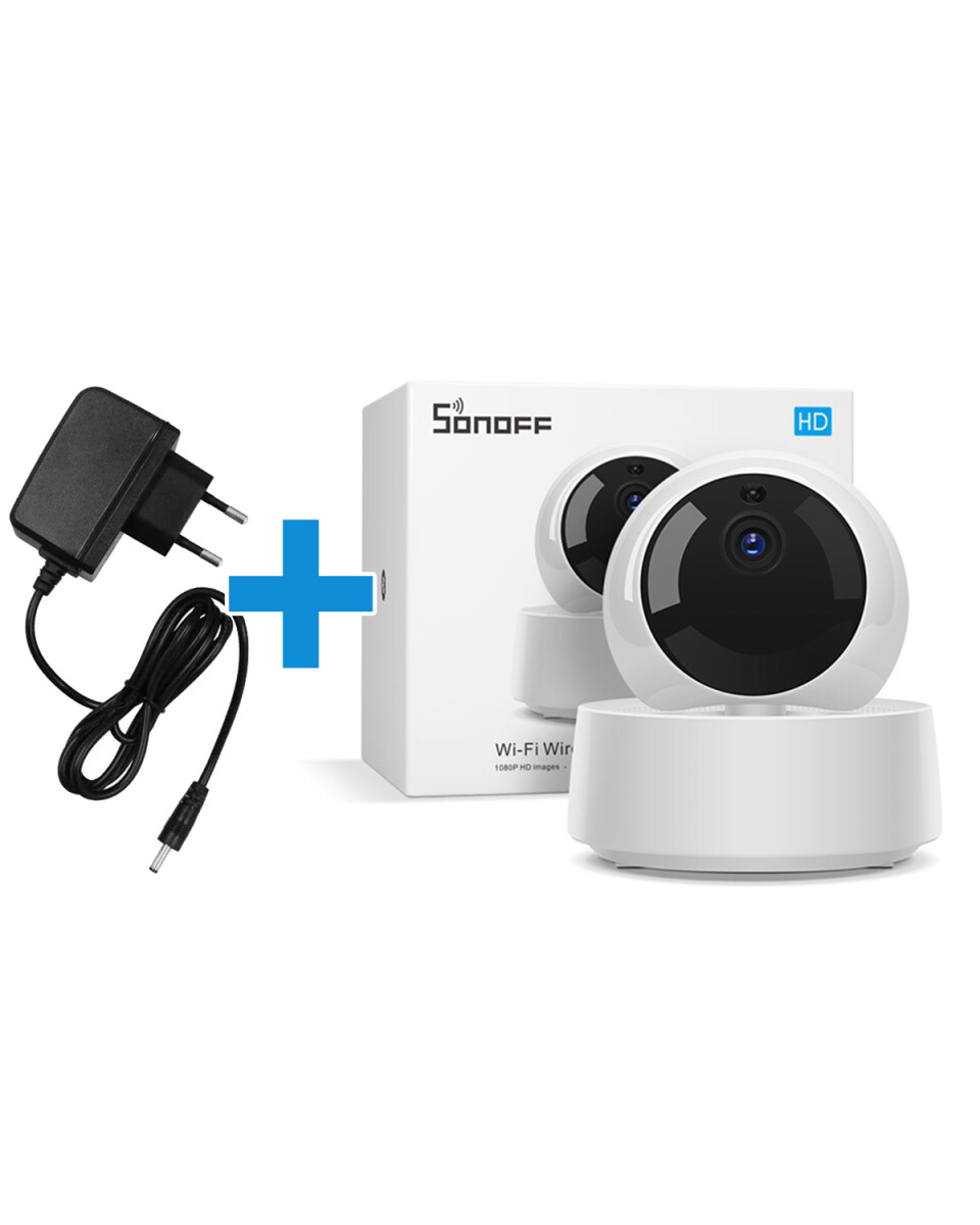 Cámara de seguridad video vigilancia Sonoff Wifi 1080P + Transformador 