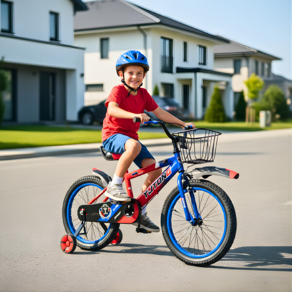 Bicicleta Infantil Yjtong R14 Canasto Parrilla Guardabarros Rojo 1