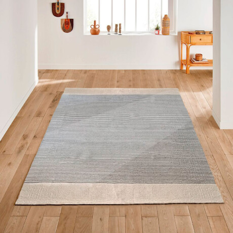 Alfombra Grande Natural Centro Carbón Moderna Natural