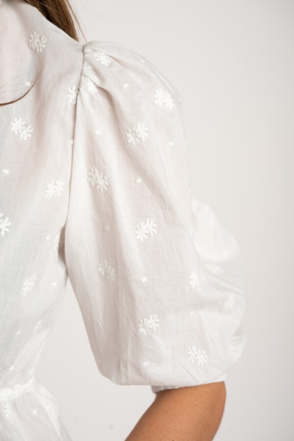 Blusa Broderie Crudo