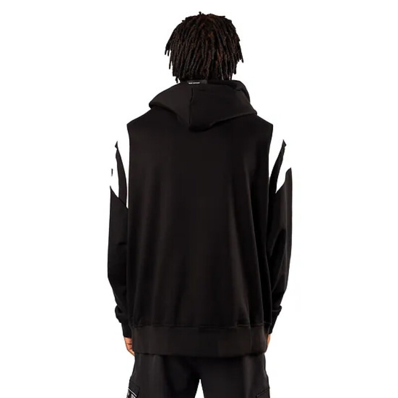 Canguro Unisex Tiffosi Sleeve Cut Negro - Blanco