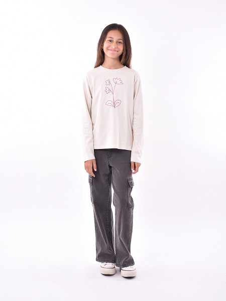 REMERA ADARA GRIS