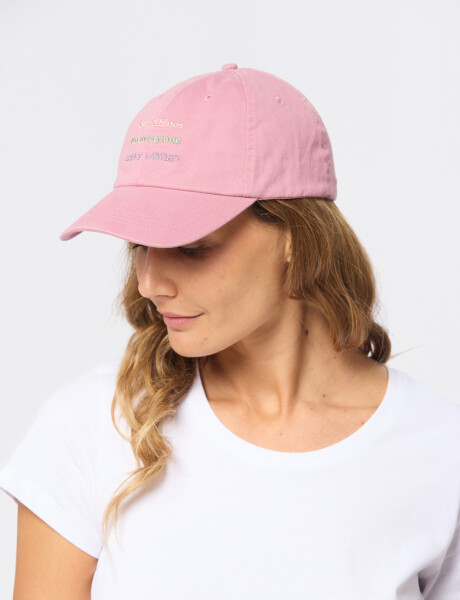 GORRO CON VISERA DE LONA Rosado