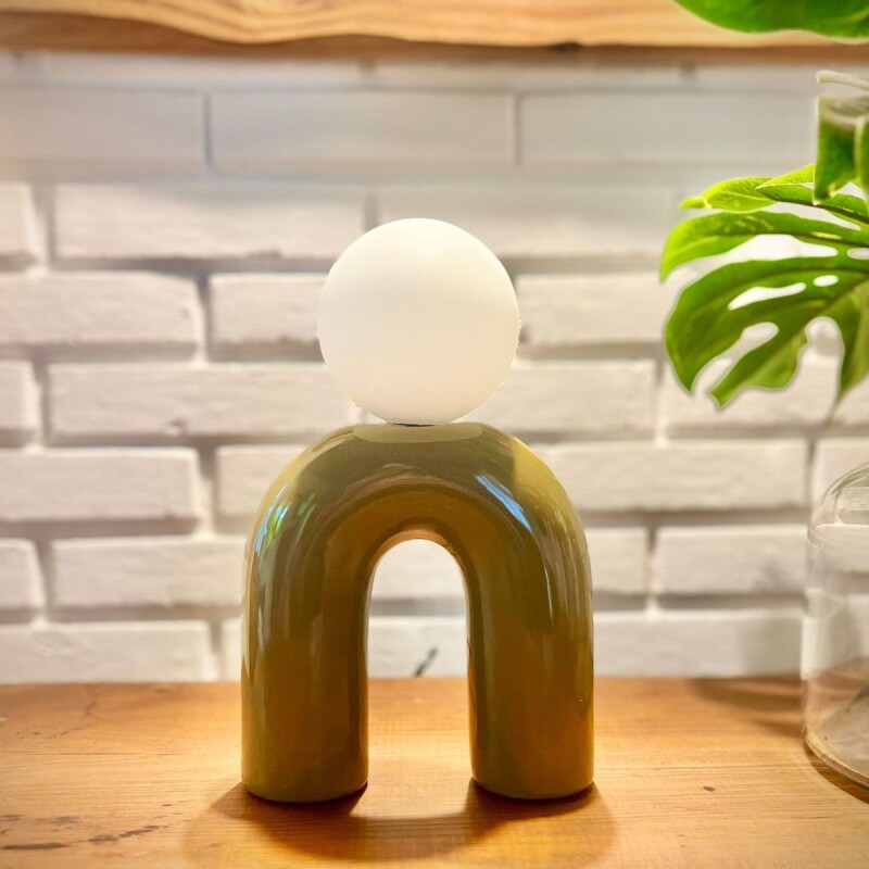 Lámpara de mesa portátil Verde