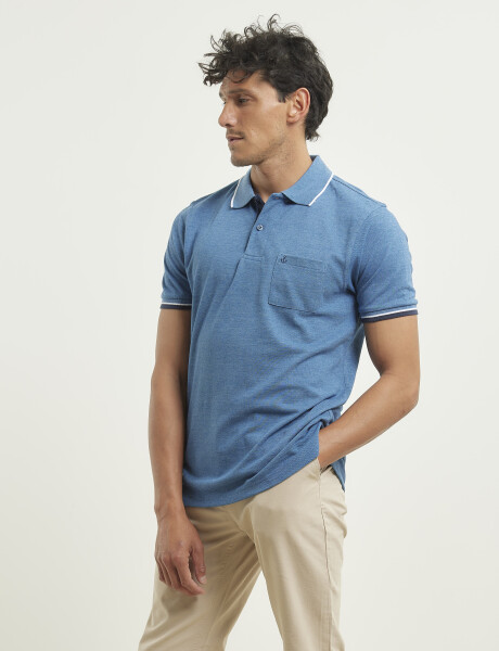 520902 REMERA NAVIGATOR Azul Melange