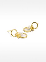 Pendientes Con Perlas - Plata De Ley 925 dorado
