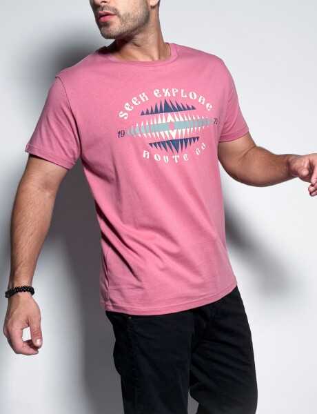 Remera estampada Isai Rosado