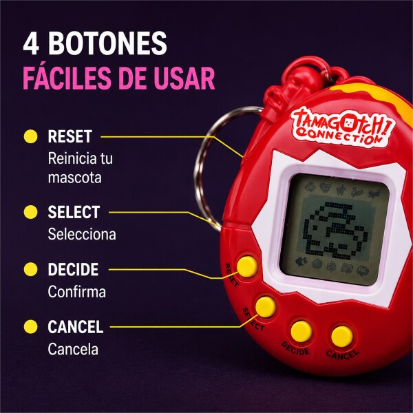 Juego de Mascota Virtual con Huevo y Consola Llavero Violeta 1