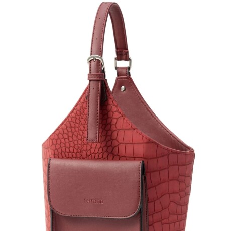 Matera Bolsito Terrano Croco con Bolsillo BORDEAUX