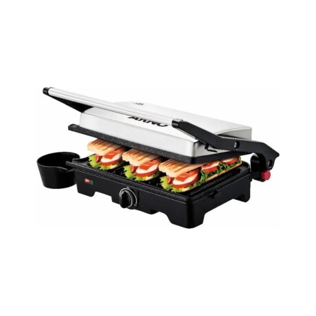 Sandwichera Arno Dual Inox | Placa antiadherente | Color gris. Sandwichera Arno Dual Inox | Placa antiadherente | Color gris.