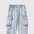 ULTRASOFT BAGGY CARGO JEAN LIGHT WASH